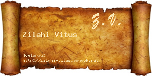 Zilahi Vitus névjegykártya